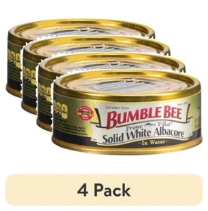 (4 pack) Bumble Bee Solid White Albacore Tuna in Water, 5 oz - Picture 1 of 12