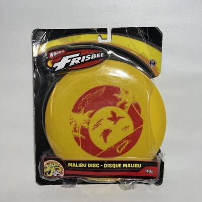 Disco volador amarillo Wham-O Malibu 110 g palmeras pelícanos pájaros 51087 Foto 1 de 4