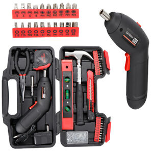 108 pcs Household Hand Tool Set With Home Tool Box Tool Kit with Drill For Women