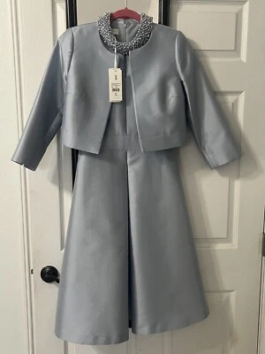 Hobbs Vestido y Chaqueta Azul Marcella Mezcla Seda, Fiesta MOB MOG Foto 1 de 4