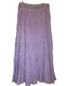For The Republic NWT 4 W 28” L 38” Pink Bead 100% Cotton Crepe Very Flared Skirt - Picture 1 of 6