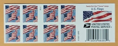 U.S.A. United States Flags booklet of 20v.  Forever stamps 2022 - Image 1 of 2