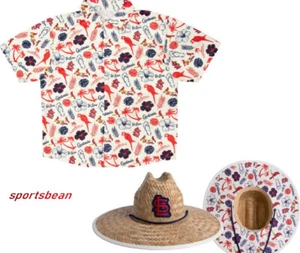 St Louis Cardinals Margaritaville Print Shirt + Straw Hat: 5/23/25 NEW Pick SIZE - Picture 1 of 1