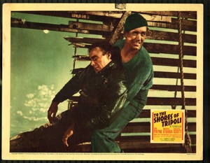 To  The Shores of Tripoli 11"x14"  Lobby Card John Payne Randolph Scott