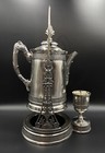 1881-1893 HARTFORD Silverplate Victorian TILTING PITCHER Stand Goblet