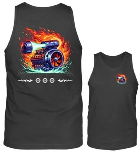 Camiseta sin mangas con gráfico de auto deportivo JDM personalizada afinada Turbo Charge importada - Imagen 1 de 8