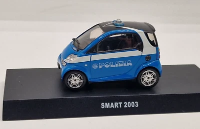 🟢 Macchina della Polizia Smart 2003 - Scala 1:43 (Leggere Descrizione) - Immagine 1 di 4