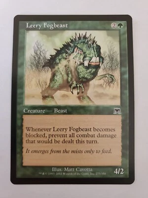 MTG Magic The Gathering Card Leery Fogbeast Creature Beast Green Onslaught 2002 - Image 1 of 2