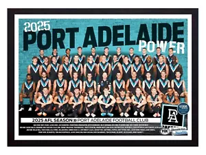 Framed 2025 Port Adelaide Power AFL Football Poster - 45cm x 32cm x 3cm - Foto 1 di 4