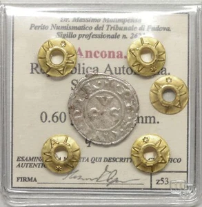 Ancona Repubblica Autonoma Denaro Monete antiche medievali e rinascimentali - Imagen 1 de 3