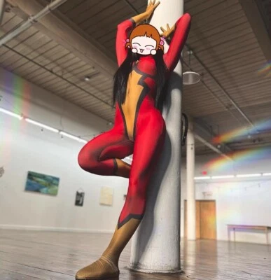 Spider-Woman Jumpsuit Cosplay Costume Spider Girl Bodysuits Halloween Adult Kids - Image 1 of 4