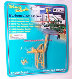 Triang Ships 1-1200 M911 Panamax Container Crane Jib Up Yellow New Carded Pack - Picture 1 of 1