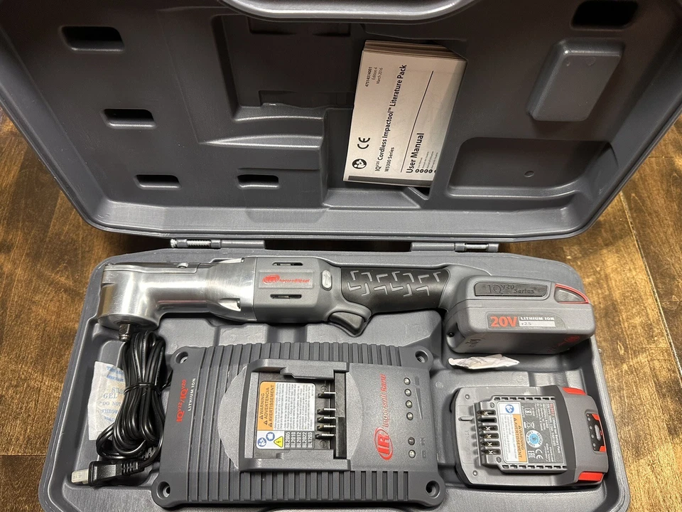 Ingersoll Rand 5330 20V 3/8 Cordless Right Angle Tool, Charger And 2 Batteries. - Image 1 of 4