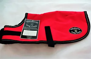 Neu Windpferd roter Hundemantel warm Vlies wasserdicht Winterjacke Kleidung - Bild 1 von 3