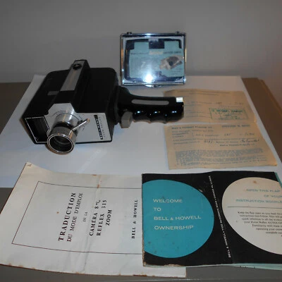 Caméra à dynamo vintage Bell & Howell type 315 importée à Paris - Photo 1/4