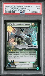 PSA 7 Limited Foil Cell's Threatening Position 2001 Cell Saga DBZ Preview #C6 - Picture 1 of 2