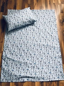 Kinder Bettwäsche 100x135/30x40cm Pirat Blau Neu Hotelverschluss - Bild 1 von 1