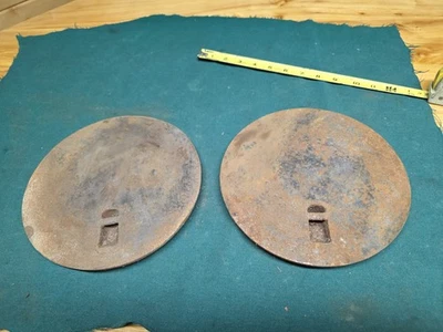 Estufa de leña de salón vintage tapa de hierro fundido X2 Foto 1 de 4