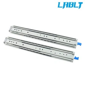 LABLT 1 Pair With Lock Heavy Duty Drawer Slides 22" 500 Lbs Extension Rails Rail - Picture 1 of 12