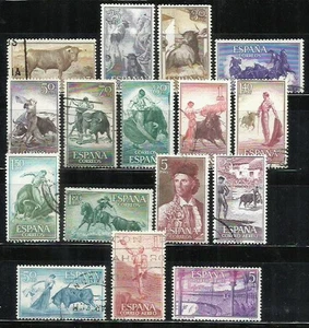 0844-SERIE COMPLETA ESPAÑA TAURINA TOROS 1960 Nº 1254/1269 FOTO REAL. - Picture 1 of 1