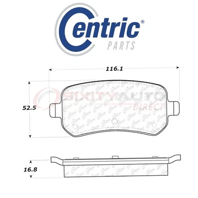 Centric Posi Quiet Disc Brake Pads w Shims for 2009-2012 Volkswagen Routan hr Foto 1 de 4
