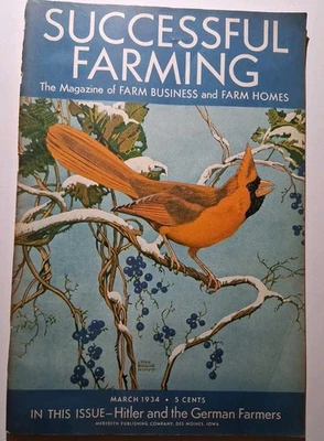 1934 Successful Farming Magazine – “Hitler and the German Farmers” Pre-WWII Nazi - Image 1 of 4