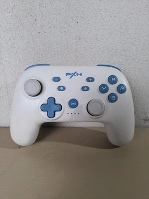 PXN P50 Wireless Nintendo Switch Pro Controller Frosted White/Blue Fast Shipping - Image 1 of 4