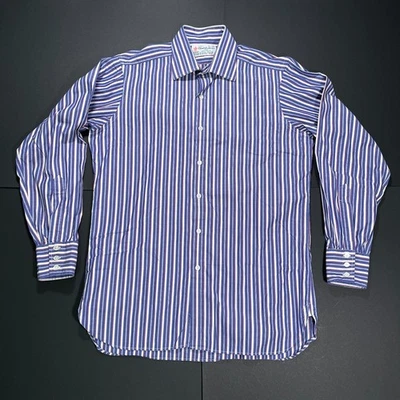 Camisa de vestir Turnbull & Asser 15 1/2 - 39 cm para hombre azul blanco rojo rayas algodón Foto 1 de 4
