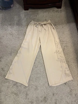 Johnny was Harlow Bolsa de Papel Bordada Pierna Ancha Pantalones S Foto 1 de 4