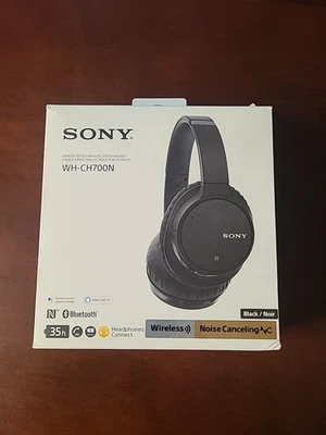 Sony WH-CH700N Noise Canceling Over-Ear Wireless Headphone BLACK - Image 1 of 4