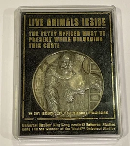 King Kong 2005 Vintage Medal Medallion Universal Studios Movie Merchandise Japan - Picture 1 of 3
