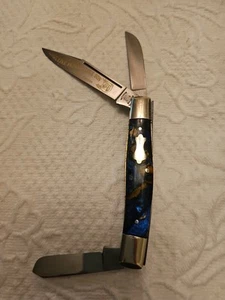 Fight N Rooster 1989 Like Father Like Son #208 Out Of 1000 3 Blade Pocket Knife - Picture 1 of 12