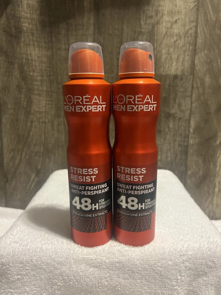 L'oreal Men Expert Stress Resist Anti-Perspirant 48h Deodorant 250 ml  2 pack - Image 1 of 1