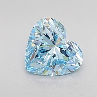 1.50 Cts HEART Fancy Intense Blue VS1 Clarity IGI CERTIFIED LAB GROWN Diamond - Image 1 of 4