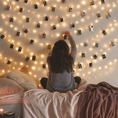 LED Photo Clip String Lights Battery Operated Decorative Lamps For Wedding Party - Image 1 of 4