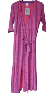 Frugi Dress Ladies UK 14 Maternity Breastfeeding Nursing Red Daisy Scandi Midi - Picture 1 of 12
