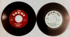 1960 Two Doo Wop Singles - Jimmie Jones & The Mamselles - Savoy 45-1586 7" NM- - Picture 1 of 3