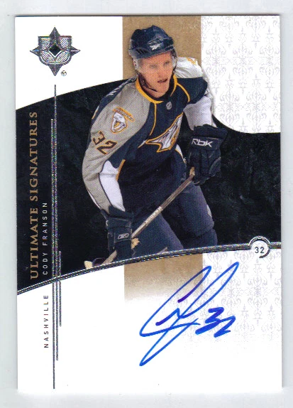 2009-10 Ultimate Signatures Cody Franson Auto Rookie Card RC #US-CF Mint - Image 1 of 1