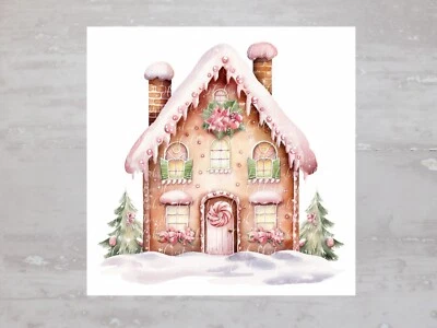 Painel de tecido para casa de gengibre Natal casa de gengibre artesanato bloco de tecido de costura A245 - Imagem 1 de 4