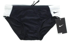Nike Boys Swim Briefs Youth Core Solid Swimsuit Bottom, with Drawstring TESS0048 - Picture 1 of 14