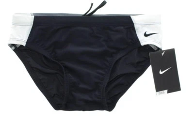Nike Boys Swim Briefs Youth Core Solid Swimsuit Bottom, with Drawstring TESS0048 - Image 1 of 2