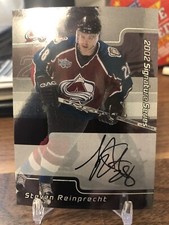 Steven Reinprecht auto 2002 Be A Player card h1829