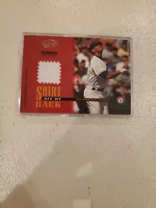ALEX RODRIGUEZ 2003 LEAF SHIRT OFF MY BACK Game Worn Jersey Card #SOMB-15 Rara - Foto 1 di 2
