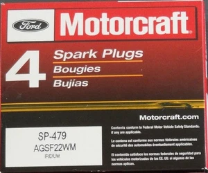 JUEGO DE 4 BUJÍAS MOTORCRAFT PLATINUM SP479 AGSF22WM ¡ENVÍO RÁPIDO Y GRATUITO!! - Imagen 1 de 1