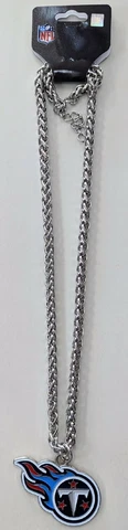 TENNESSEE TITANS TEAM LOGO STAINLESS STEEL NOVELTY NECKLACE - UNISEX - NFL Cover