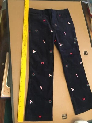 Heartstring New Chrismas Wreath Dog Bow Navy Pants 6 - Image 1 of 4