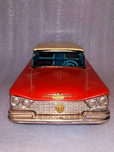 Vintage Old Friction Model Tin Plate Toy Car Buick Asahi Ichico Japan 1958 Rare - Picture 1 of 12