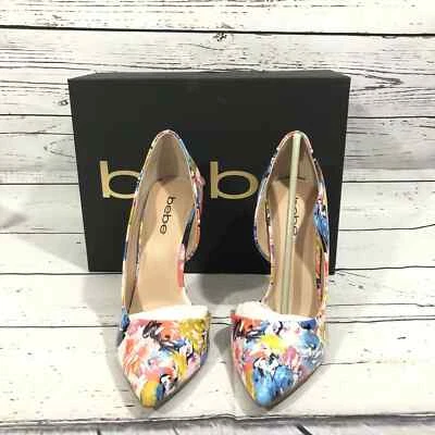 Zapatos de salón Bebe Farnaz Flora rosa tacón mujer talla 7M Stiletto Foto 1 de 4