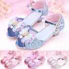 Children Shoes With Diamond Shiny Sandals Princess Shoes Bow High Heels Show