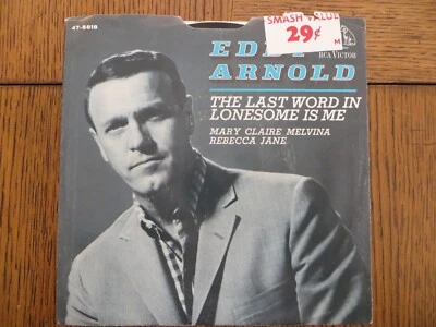 Eddy Arnold – The Last Word In Lonesome Is Me - 1966 - RCA 47-8818 7" Single VG - Image 1 of 4